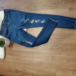 Wild Fable Highwaist Distressed Raw Hem Skinny Ankle Jeans - Size 4 (EUC)